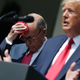President Donald Trump speaks while flanked by White House economic adviser Larry Kudlow, left, during a news conference in the Rose Garden at the White House June 05, 2020 in Washington, DC.